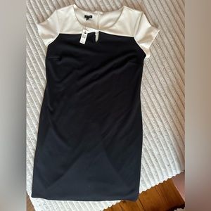 Black and white Talbots midi dress- NWT!